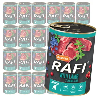 Zdjęcie produktu dla Rafi 24x400g Bezzbożowa Mokra Karma Dla Szczeniąt z Jagnięciną