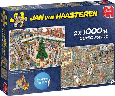 Immagine prodotto di Jan van Haasteren: La spesa prima delle feste - Puzzle da 2x1000 pezzi