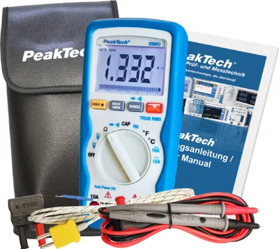 Produktbild von PeakTech Digital-Multimeter TRMS AC 3?-stelliges LCD/6000 Stellen 600 VAC 600 VDC 10 ADC (PeakTech 3320)
