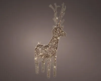 Produktbild von Kaemingk LED Hirsch 96 Lichter Weihnachtsdekoration 135x61x27 cm braun