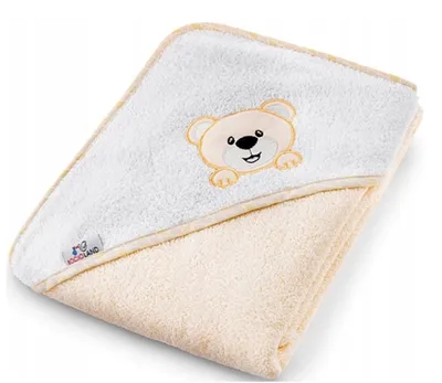 Produktbild von Kapuzenhandtuch Teddybär 100x100 cm Beige / Bocioland