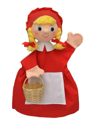 Produktbild von Handpuppe Rotkäppchen mit Zöpfen, 30cm