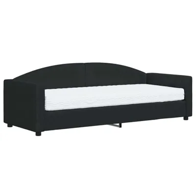 Produktbild von vidaXL Tagesbett mit Matratze Schwarz 80x200 cm Stoff