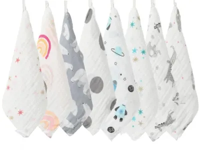 Obrázok produktu pre Solidchoice – Súprava 8 ultrajemných mušelinových plienok pre bábätká