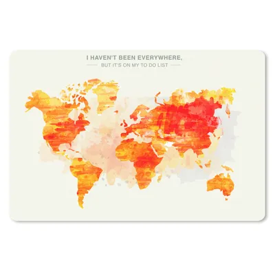 Produktbild von MuchoWow® Schreibtischunterlage Weltkarte - Farbe - Sonnenuntergang 60x40 cm - XXL Mauspad - Großes Mauspad
