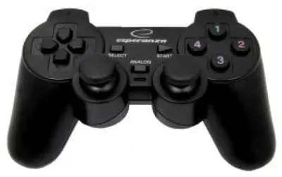 Obrázek produktu pro Esperanza EG106, Joystick, PC, Playstation 2, Playstation 3, Směrový kříž, Analogový/digitální, Kabel, USB 2.0