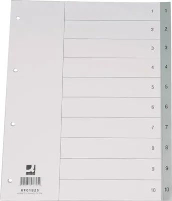 Obrázek produktu pro Connect KF01825, Šedá, Polypropylen (PP), A4, 210 mm, 297 mm, 10 kusů
