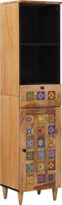Image de Armoire de salle de bain avec tiroir Naturel 38 x 33 x 160 cm