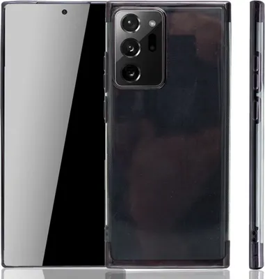 Produktbild von Handyhülle für Samsung Galaxy Note 20 Ultra Schwarz - Clear - TPU Silikon Case Backcover Schutzhülle in Transparent   Schwarz