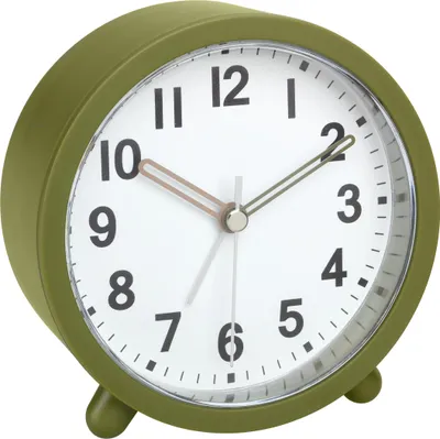 Produktbild von TFA 60.1043.04 Quarz Wecker Oliv Grün Alarmzeiten 1 Schleichendes Uhrwerk (60.1043.04)