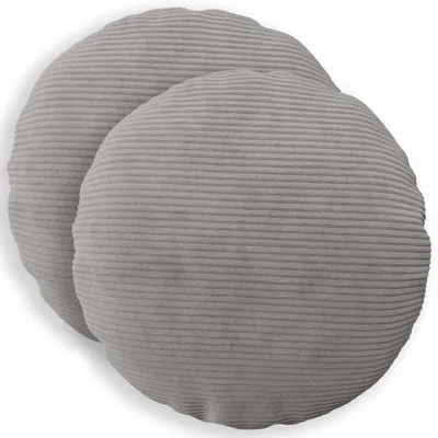 Productafbeelding van vidaXL Kussenhoezen, 2 stuks, HEERLEN, lichtgrijs, Ø 50 cm, cordura
