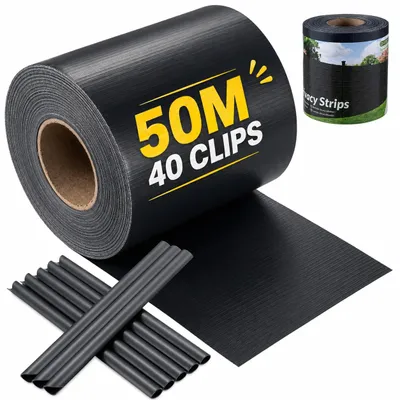 Produktbild von Velway PVC Sichtschutzstreifen 50 m x 19 cm 450 g/m² Sichtschutz Zaunfolie