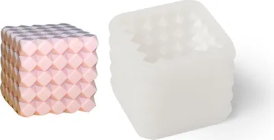 Obrázok produktu pre Silikónová forma na sviečky, kockový tvar, 70 x 70 x 65 mm