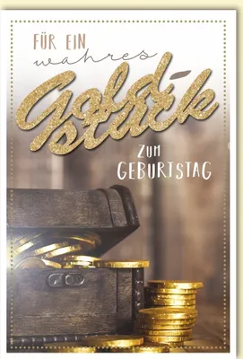 Produktbild von Geburtstag - Glückwunschkarte im Format 11,5 x 17 cm mit Umschlag