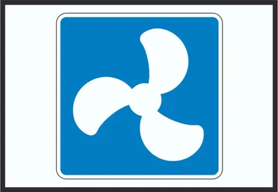 Produktbild von Motorboote erlaubt Symbol A0 Rückseite selbstklebend
