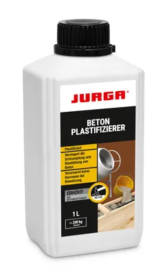 Produktbild von Jurga Beton Plastifizier, Zusatzmittel für Estrich und Zement, Betonverflüssiger 1 & 5 L!