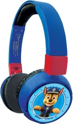 Immagine prodotto di Cuffie per bambini, Paw Patrol, Bluetooth, con cavo, pieghevoli, limite di volume 85 dB, microfono integrato