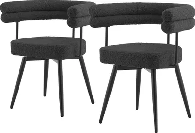 Zdjęcie produktu dla ML-Design Krzesła do jadalni obrotowe, zestaw 2 sztuki, ciemnoszare, ergonomiczne krzesło do salonu z podłokietnikami i oparciem, obrotowe o 360°, z metalowymi nogami