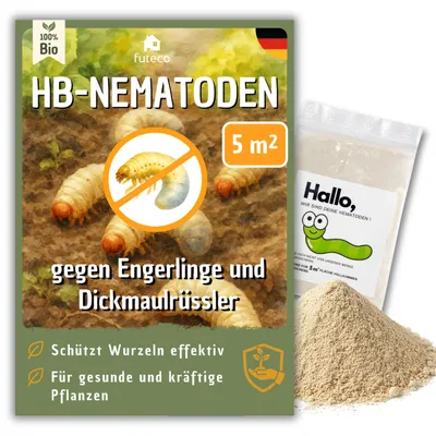 Produktbild von Futeco® – HB-Nematoden gegen Dickmaulrüssler & Engerlinge – für 5m² Fläche – zum einfachen gießen