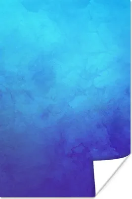 Produktbild von MuchoWow® Poster Aquarell - Blau - Abstrakt 120x180 cm - Kunstposter