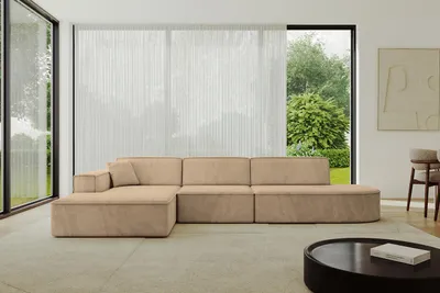 Produktbild von ALTDECOR Ecksofa in L-Form IREA-L2-v4 327x165x77 cm Beige Corner Sofa Eckcouch Couch Wohnlandschaft Cauchsofa