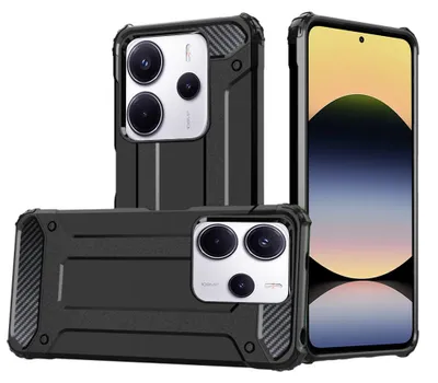 Produktbild von Techsuit Hybrid Armor Hülle für Xiaomi Redmi Note 14 4G (164,84 x 78,15 x 8,16 mm) – schwarz