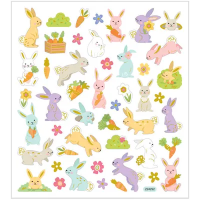 Produktbild von Creativ Company 29065, Kunststoff, Mehrfarbig, Tiermuster, Kaninchen, Ostern, 150 mm