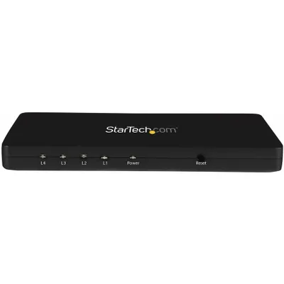 Produktbild von StarTech.com 4 Port HDMI 4k Video Splitter - 1x4 HDMI Verteiler mit Aluminiumgehäuse - 4k @ 30 Hz, HDMI, 4x HDMI, 3840 x 2160 Pixel, Schwarz, Aluminium, 5 m