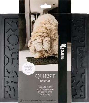 Produktbild von Schleckmatte District 70 Quest Lickmat 28 x 28 cm Dark Grey Leckmatte Silikon