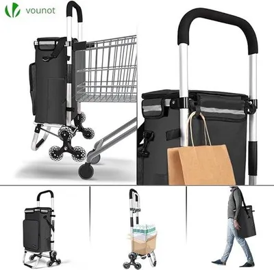 Produktbild von Famanu Einkaufstrolley mit 6 Rädern - 45 x 39 x 101 cm