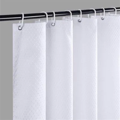 Immagine prodotto di Tenda da doccia antimuffa - Impermeabile - Rinforzata - 120 x 200 cm - Bianca - Idrorepellente - Set con 8 ganci - Bagno