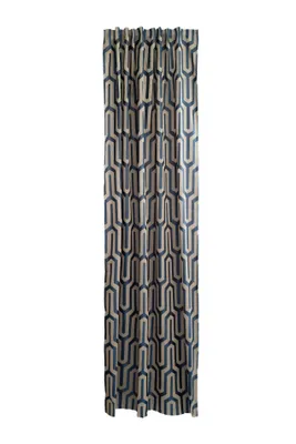 Produktbild von Fertigschal Tiaro petrol / gold mit verdeckter Schlaufe BxH 140x245cm