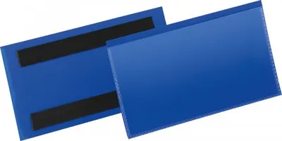 Produktbild von DURABLE Etikettentasche, magnetisch, blau/transparent, 150x67mm, 50/VE