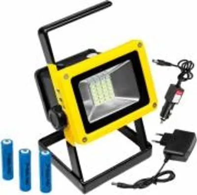 Zdjęcie produktu dla halogen przenośny 30W roboczy lampa 2 led akumulator