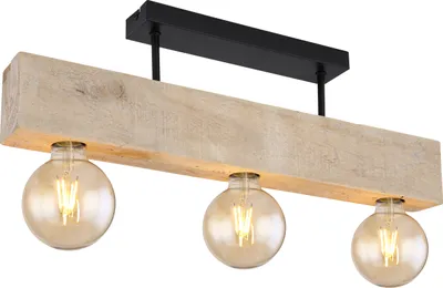 Produktbild von Globo Lighting Deckenleuchte Metall schwarz matt, 3x E27