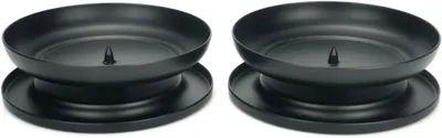 Produktbild von Set aus 2 Metall-Kerzenständern mit 1 cm Durchmesser, modern, dekorative Kerzenständer für Hochzeiten, Weihnachten, Wohnzimmer