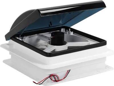 Obrázek produktu pro Ruční ovládání, ventilační otvory, stropní ventilátor, tichý, 10 lopatek, pro obytné vozy, karavany, autobusy, 34 x 34 cm, 24 V, 0100333