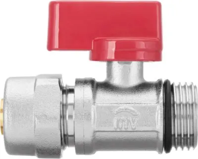 Produktbild von Mini-PEX-Verteilerventil 16x1/2" Außengewinde, rot