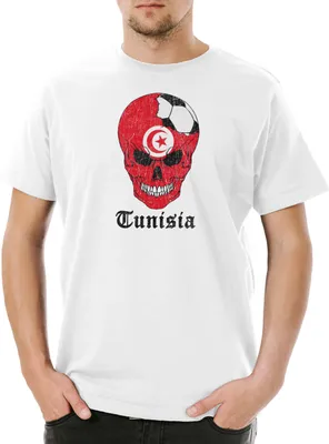 Produktbild von Urban Backwoods Tunisia Football Comet, Herren T-Shirt, Farbe: Weiß, Größe: 2XL