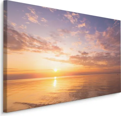Zdjęcie produktu dla Obraz Abstrakcyjny Krajobraz 3D do jadalni słońce morze chmury pejzaż 40x30cm