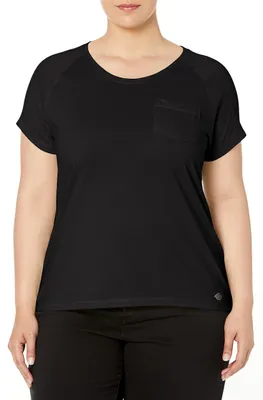Productafbeelding van Dickies - T-shirt voor dames, performance t-shirt met korte mouwen, borstzak, blauw