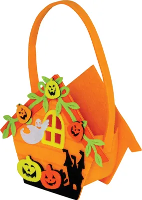Produktbild von Süßigkeiten Tasche Hexenhaus für Kinder Orange Halloween - Einheitsgröße