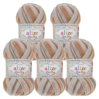 Produktbild von 500g Baby Wolle Strickgarn ALIZE Baby Best Batik Antipilling, unterschiedliche Farben