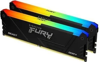 Immagine prodotto di RAM - KINGSTON - FURY Beast - RGB - 16 GB (2 x 8 GB) - DDR4 - 3600 MHz CL17 - (KF436C17BB2AK2/16)