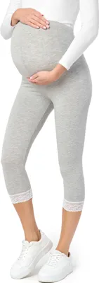 Image de Be Mammy leggings de grossesse 3/4 en viscose BE20-161 (Mélange, L)