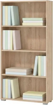 Immagine prodotto di Dmora Libreria Prisco 70x25x142h cm Marrone Rovere, 3 Ripiani Installazione a Terra