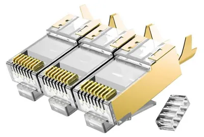 Produktbild von RJ45 Stecker Cat7 Cat7A, geschirmt, 50 Stück, 8P8C, für Ethernet LAN