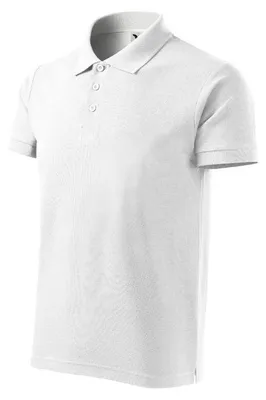 Productafbeelding van Malfini - Herenpoloshirt, dikke katoen, model PP10016 (maat L) (wit)