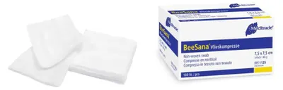 Produktbild von Meditrade® Vlies-Kompressen BeeSana® 1126 weiß 10,0 x 10,0 cm, 100 St.