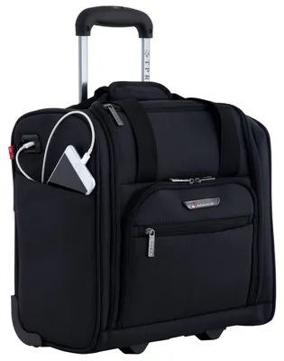 Produktbild von TPRC Smart-Untersitz-Handgepäck mit USB-Ladeanschluss, 38,1 cm, Schwarz, Underse